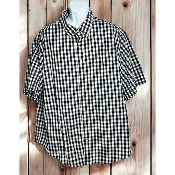 Faded Glory Buffalo Plaid Button Front Shirt Men's Size 3XL 954-56) Short Sleeve - Picture 1 of 5